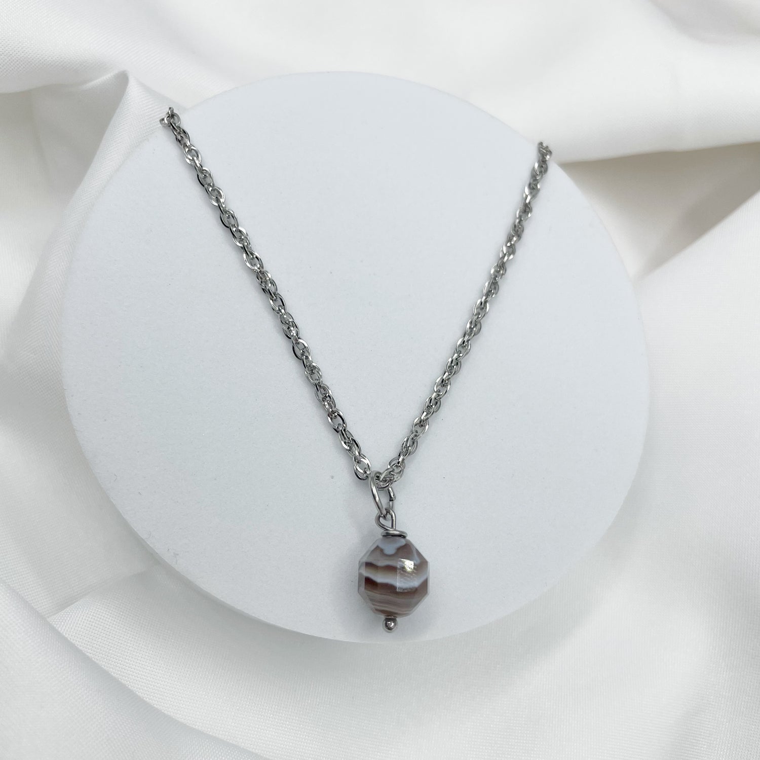 Collana Occhio di Shiva Sfaccettato - Acciaio inossidabile