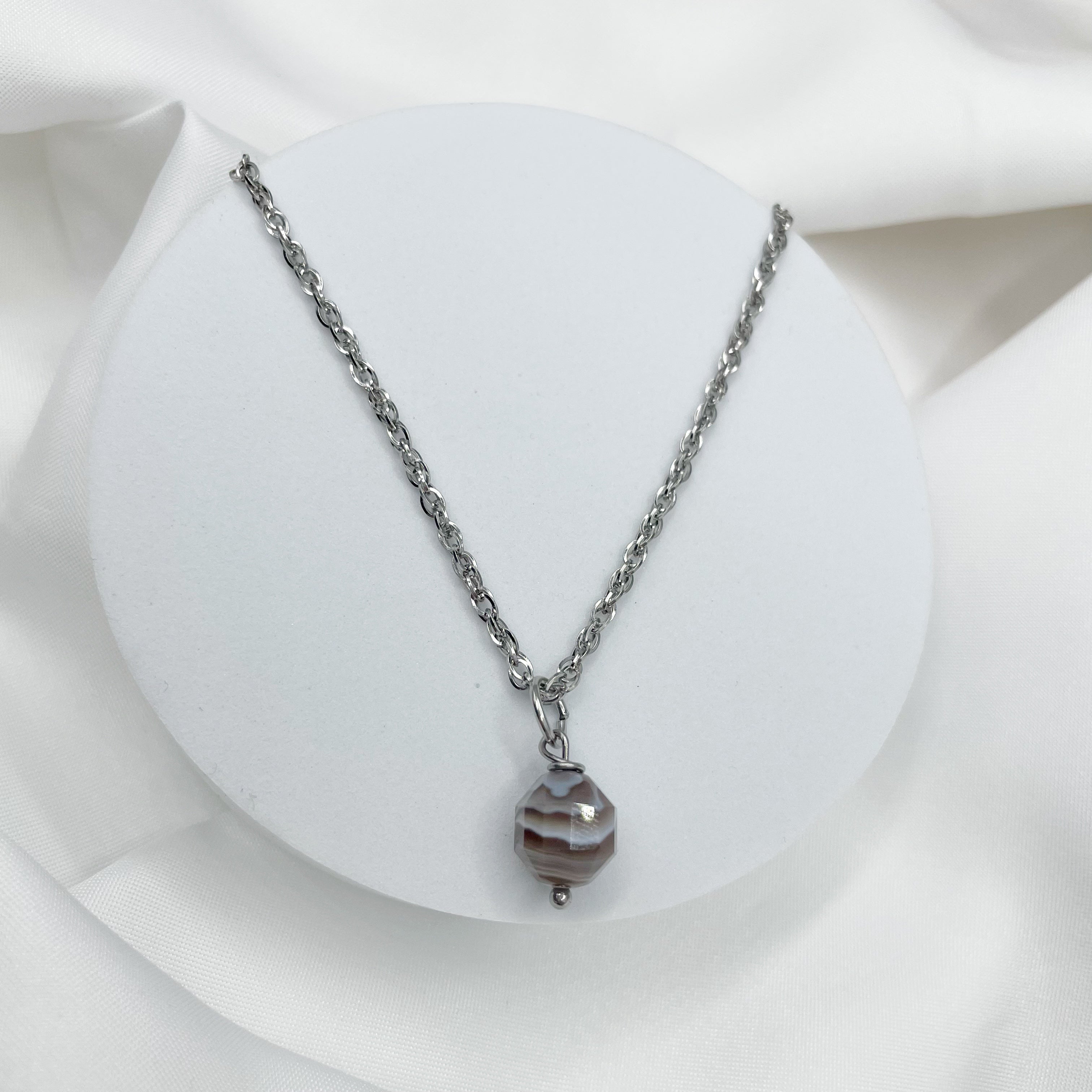 Collana Occhio di Shiva Sfaccettato - Acciaio inossidabile