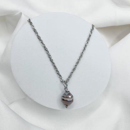 Collana Occhio di Shiva Sfaccettato - Acciaio inossidabile