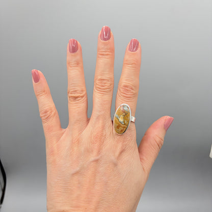 Anello Diaspro Maligano - Argento 925
