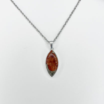 Ciondolo Ossidiana Peanut - Argento 925