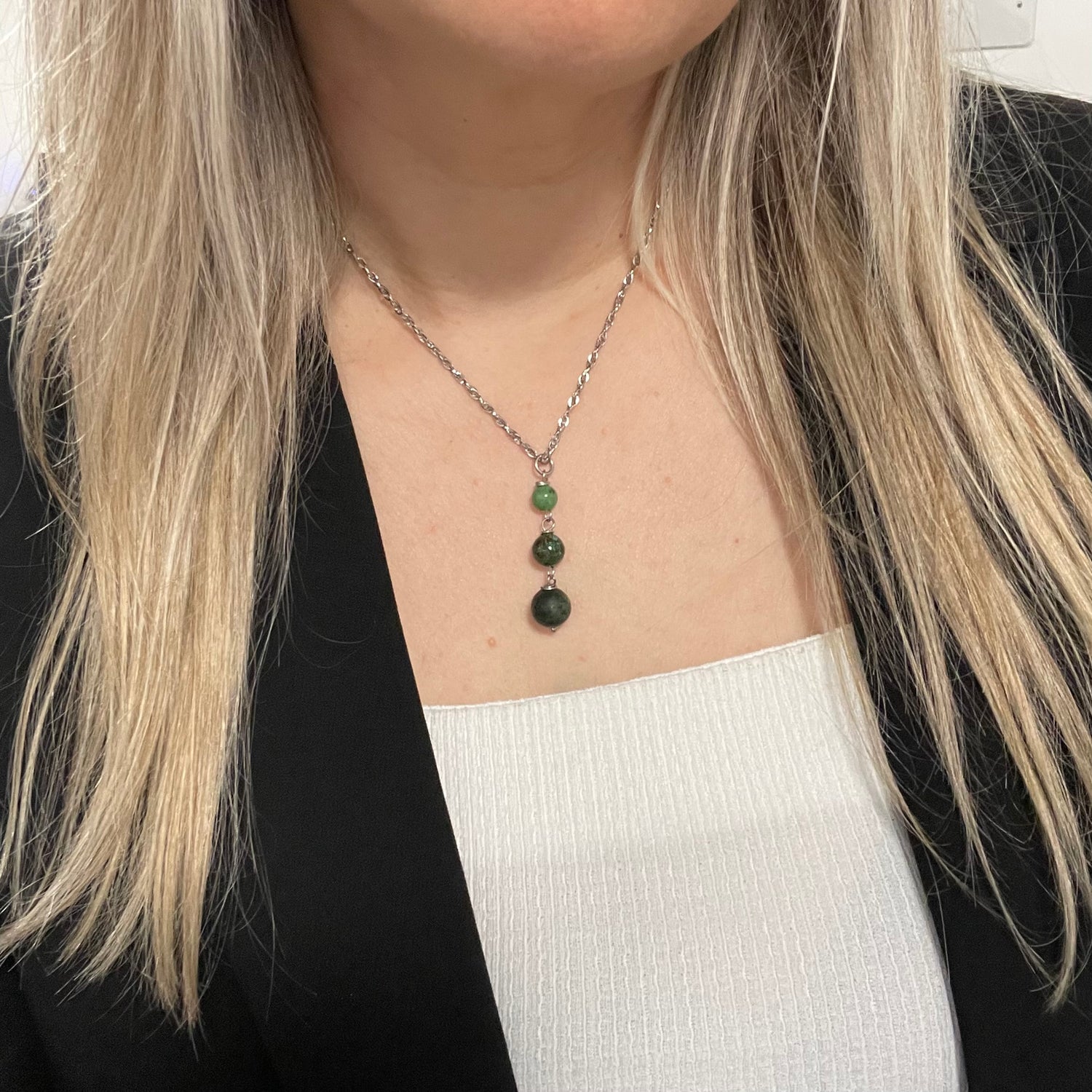 Ciondolo Salute e Benessere - Giada, Crisocolla, Rubyzoisite