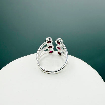 Anello Power - Granato e Argento 925