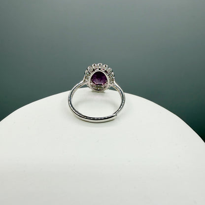 Anello Fluorite Rosa - Argento 925 - Ovale