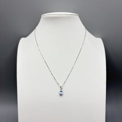 Ciondolo Punto Luce Tanzanite Argento 925 - Rettangolare