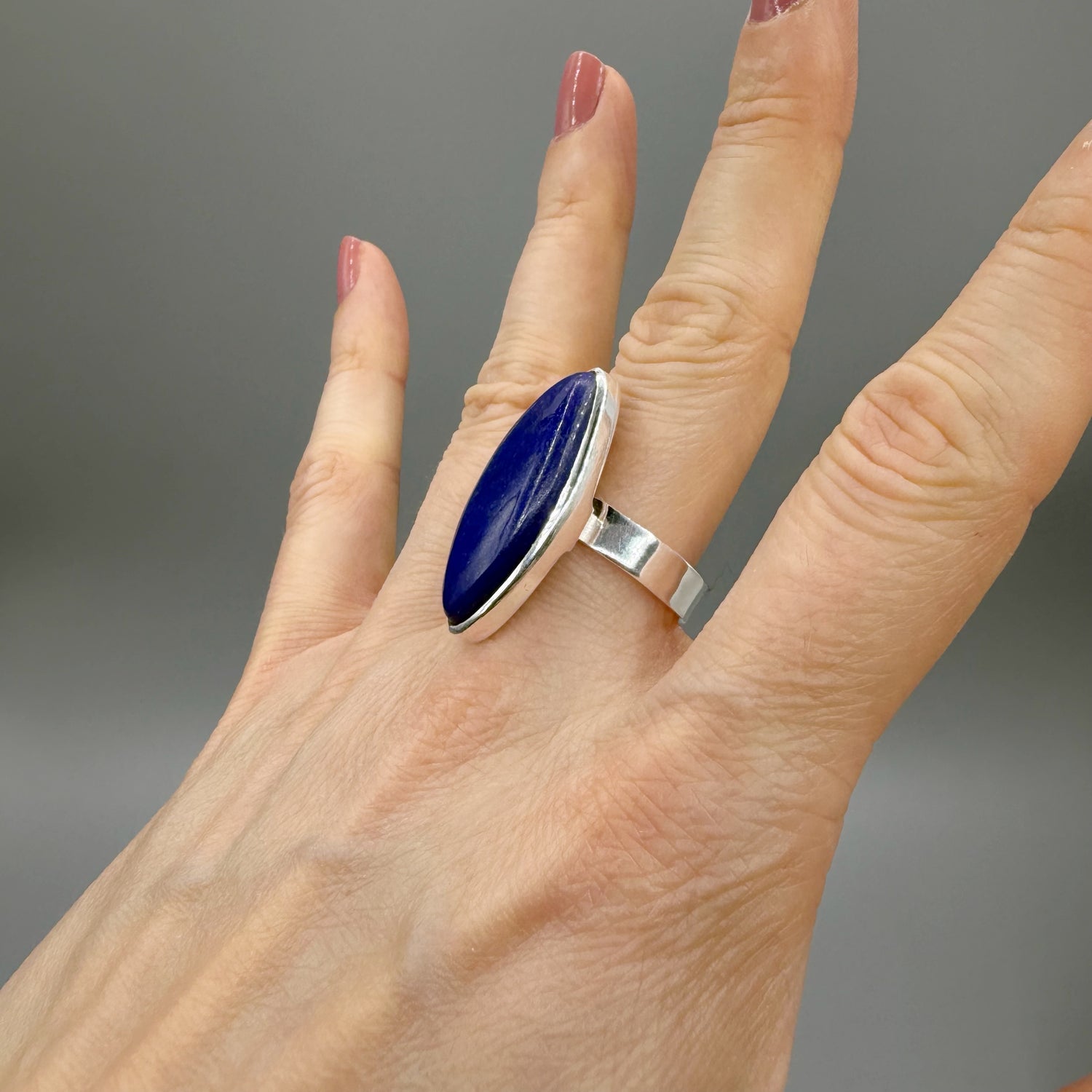 Anello Lapislazzuli Ovale - Argento 925