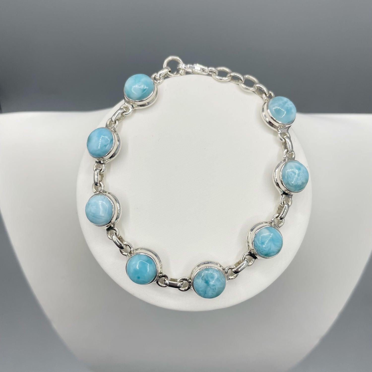 Bracciale Larimar e Argento 925 - tondo