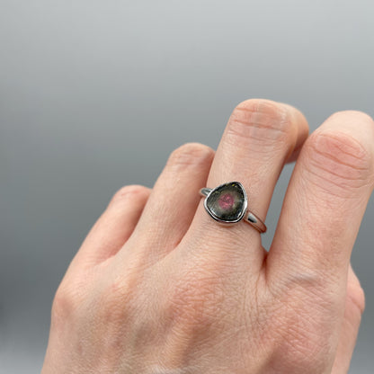 Anello Tormalina Watermelon - Argento 925