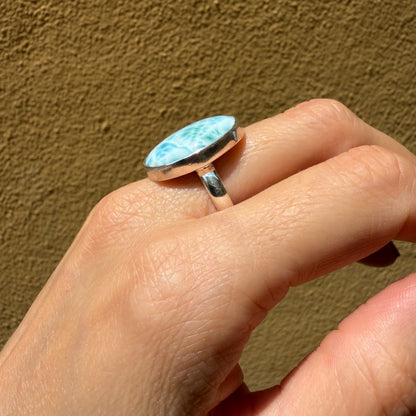 Anello Larimar Argento 925 - Ovale
