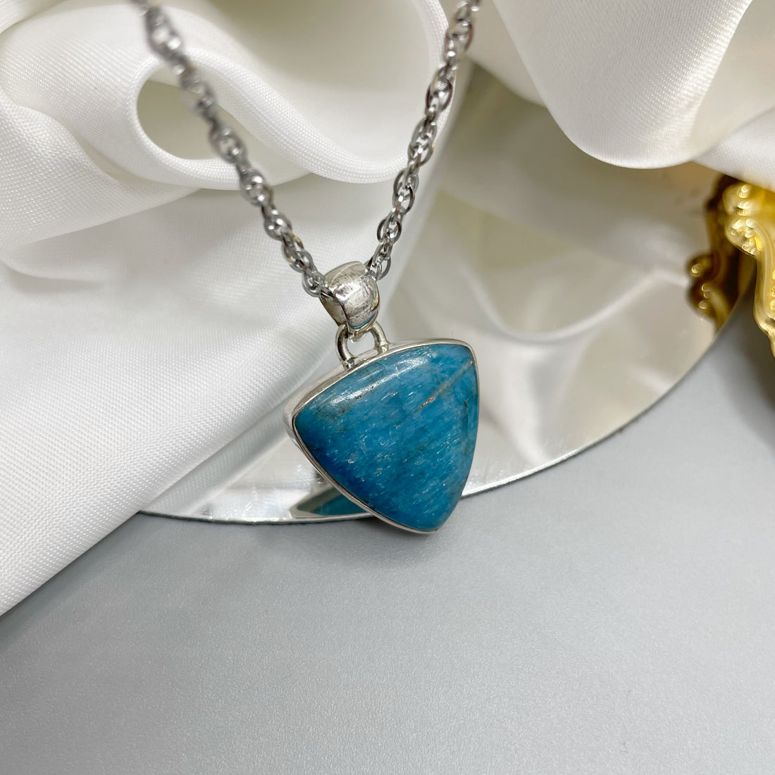 Ciondolo Apatite Argento 925 - Triangolare