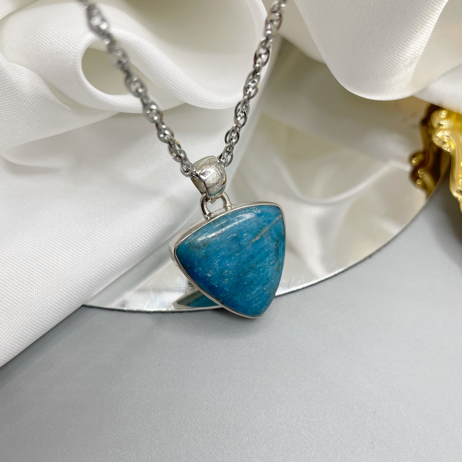 Ciondolo Apatite Argento 925 - Triangolare
