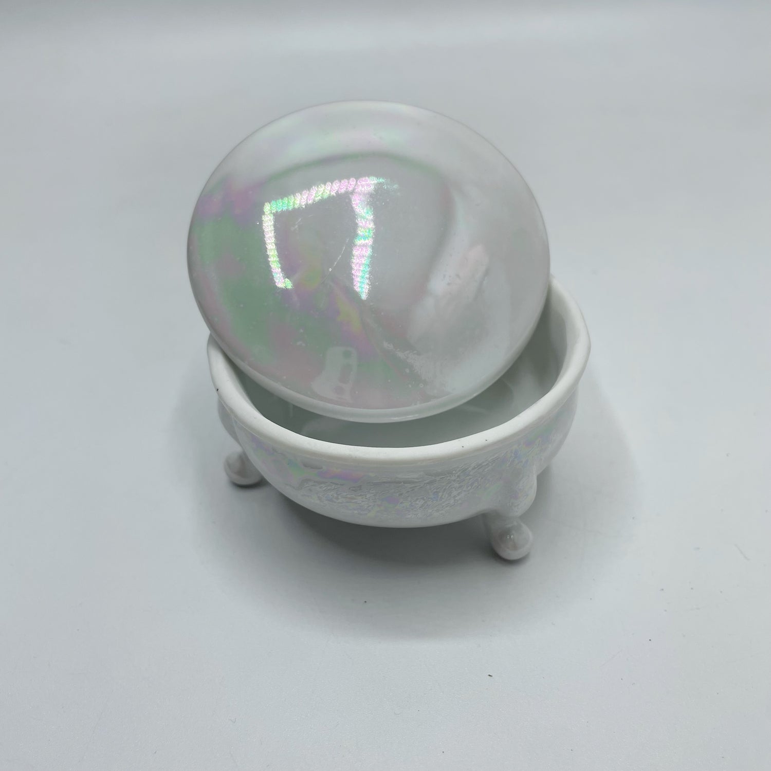 Portagioie Piccolo, porcellana dipinta a mano - Madreperla