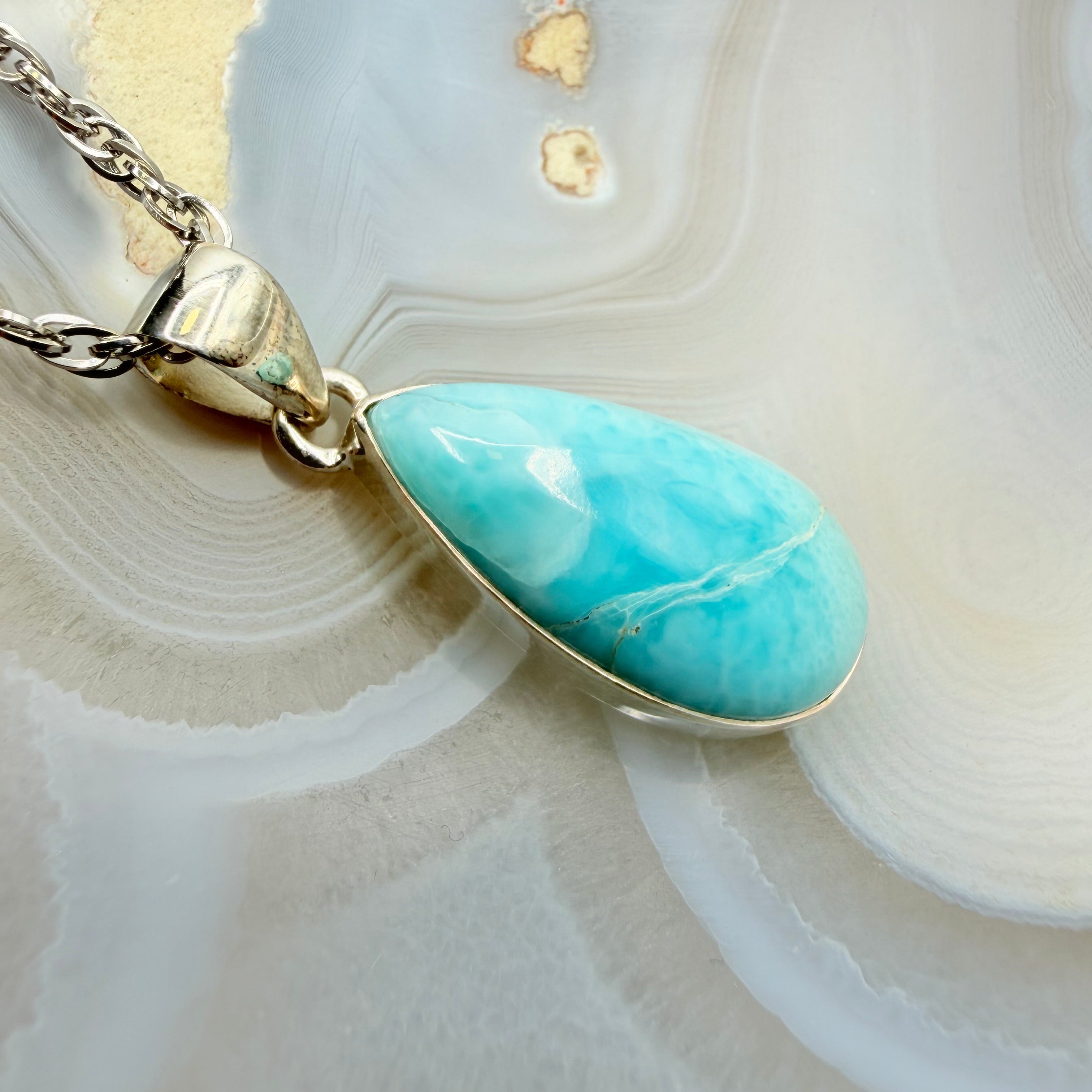 Ciondolo Larimar Argento 925 - a Goccia