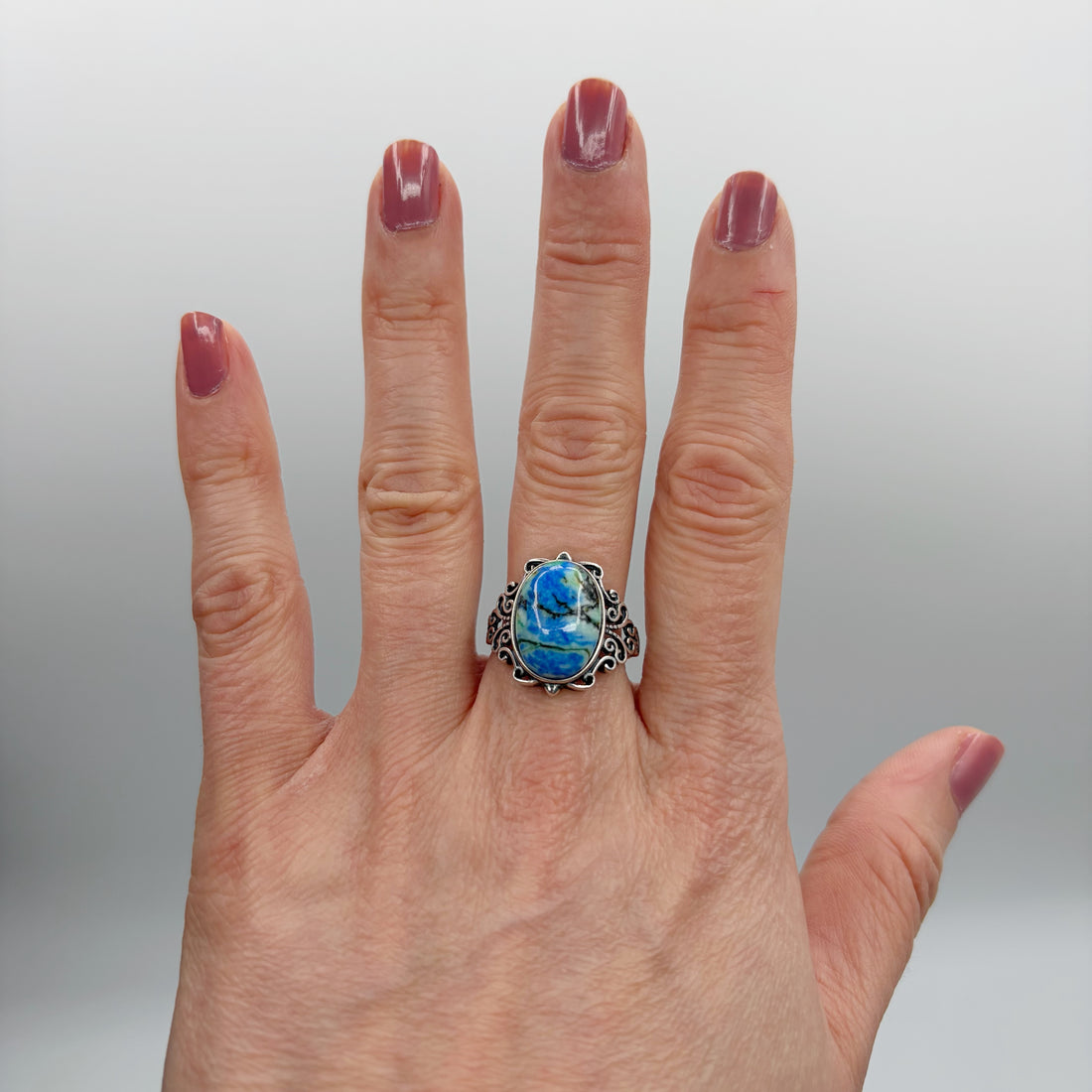 Anello Lapis e Turchese e Argento 925