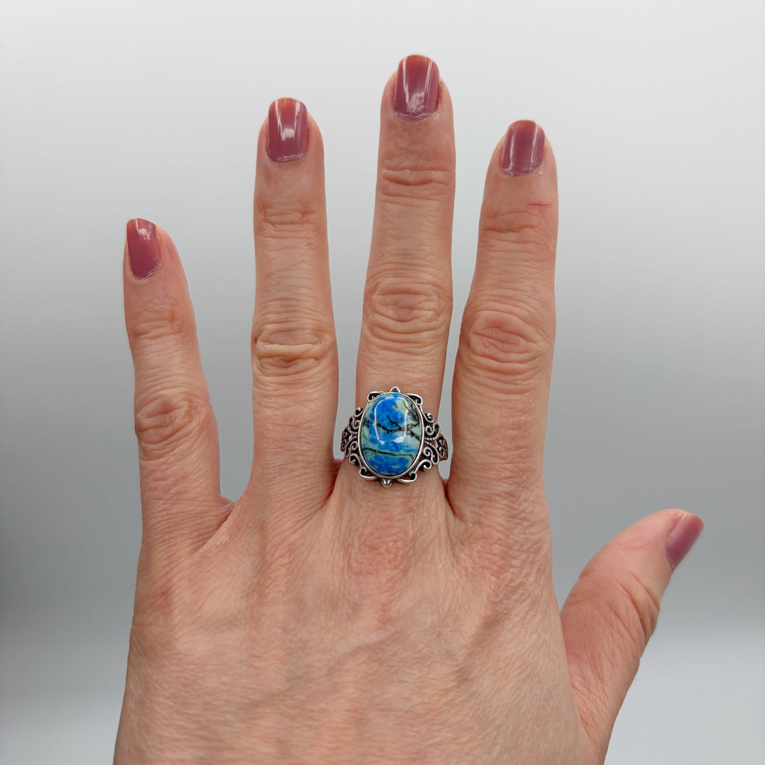 Anello Lapis e Turchese e Argento 925