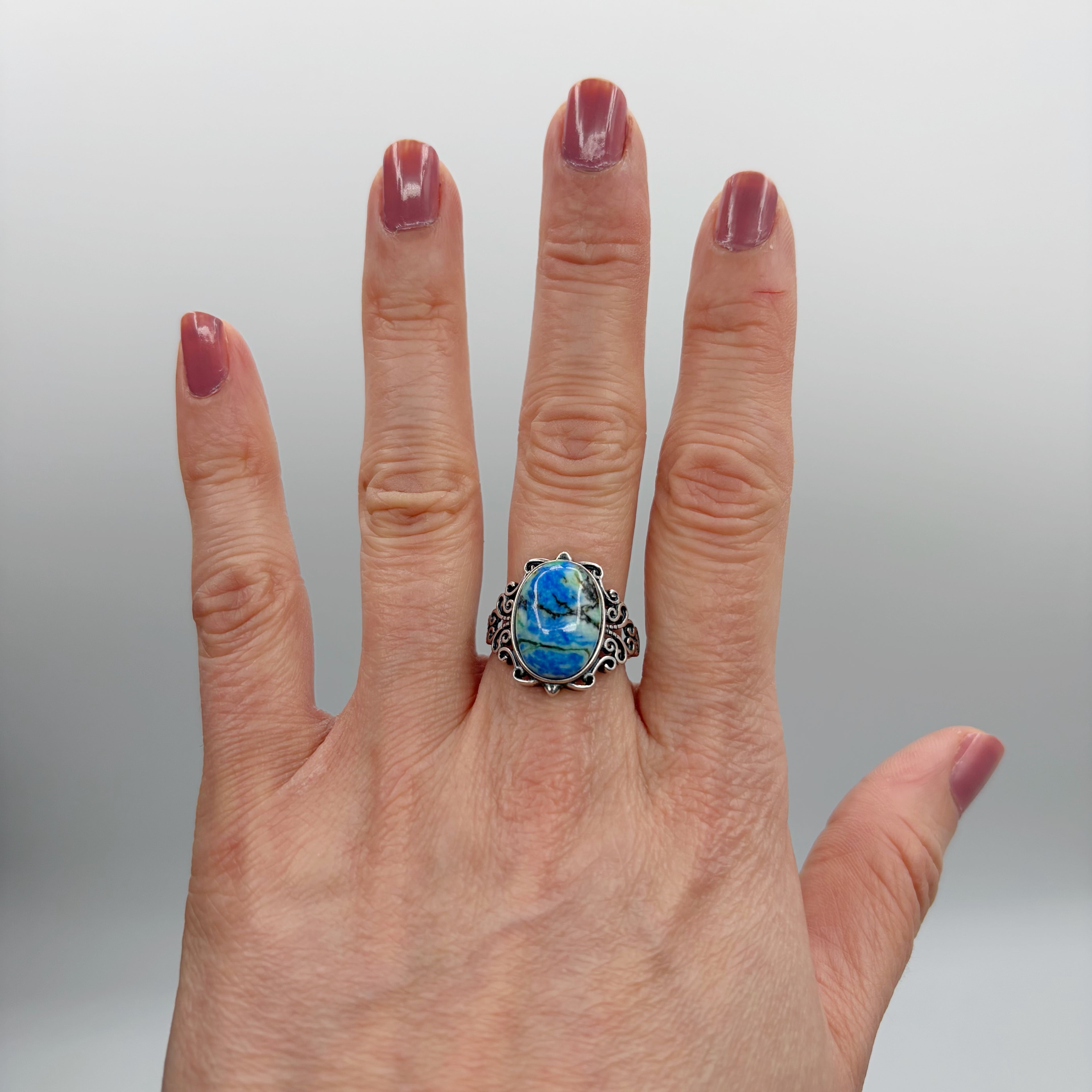 Anello Lapis e Turchese e Argento 925