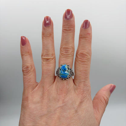 Anello Lapis e Turchese e Argento 925