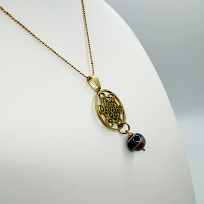 Collana Occhio di Shiva e Cubo di Metatron - GOLD