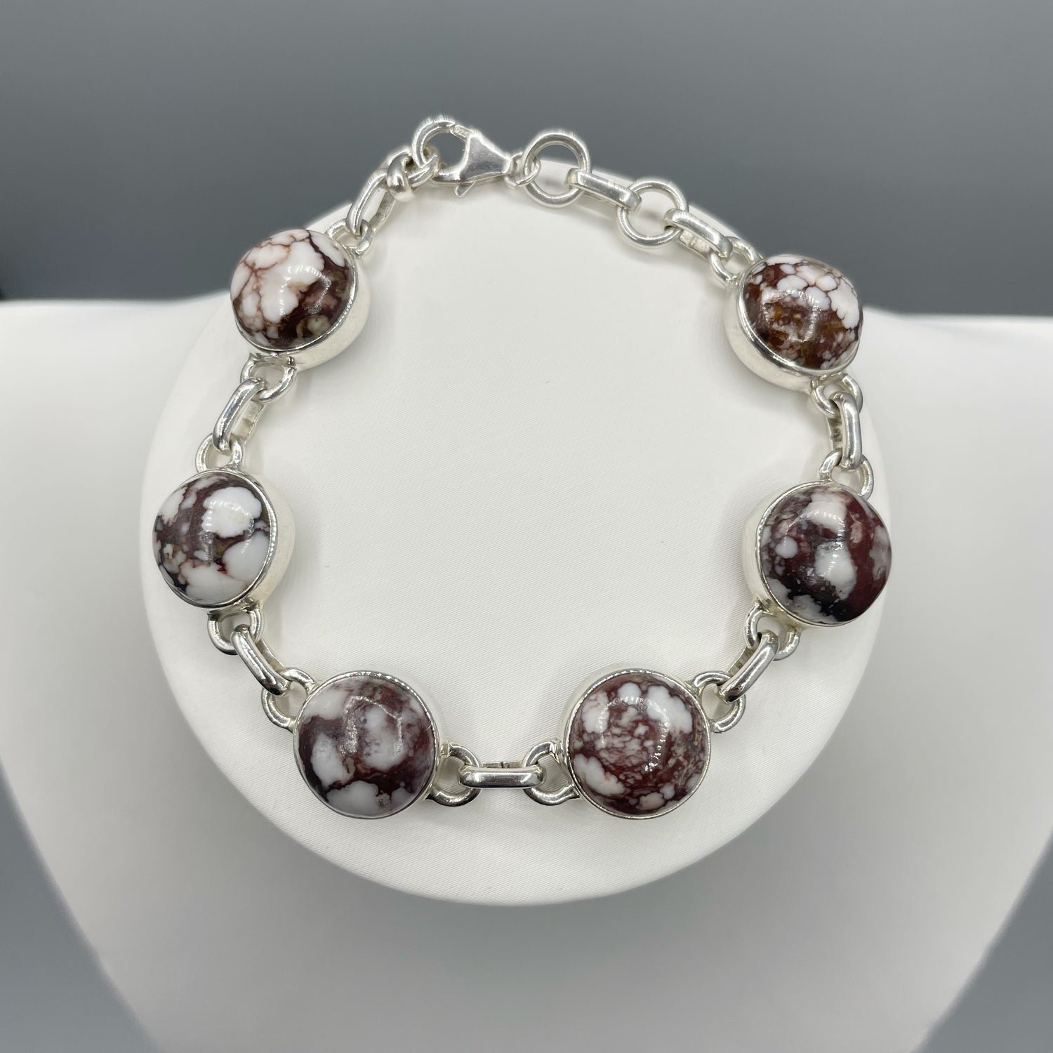 Bracciale Diaspro Cavallo Selvaggio - Argento 925 - tondo