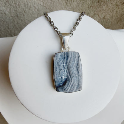 Ciondolo Desert Druzy Argento 925 - Rettangolare