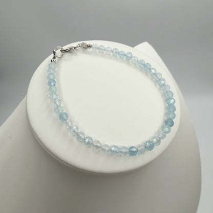 Bracciale Acquamarina sfaccettata