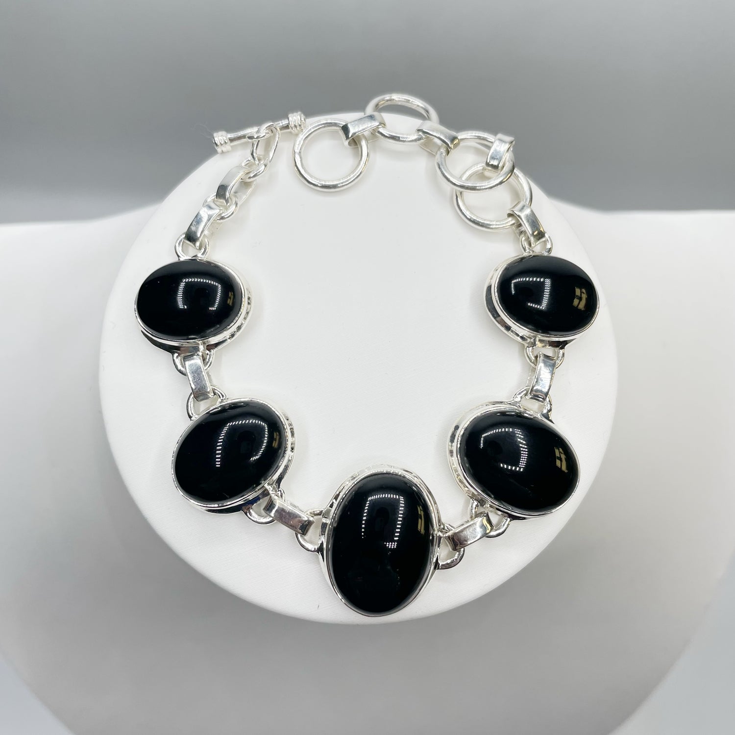 Bracciale Onice Ovale - Argento 925