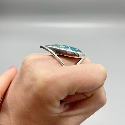 Anello Crisocolla e Argento 925