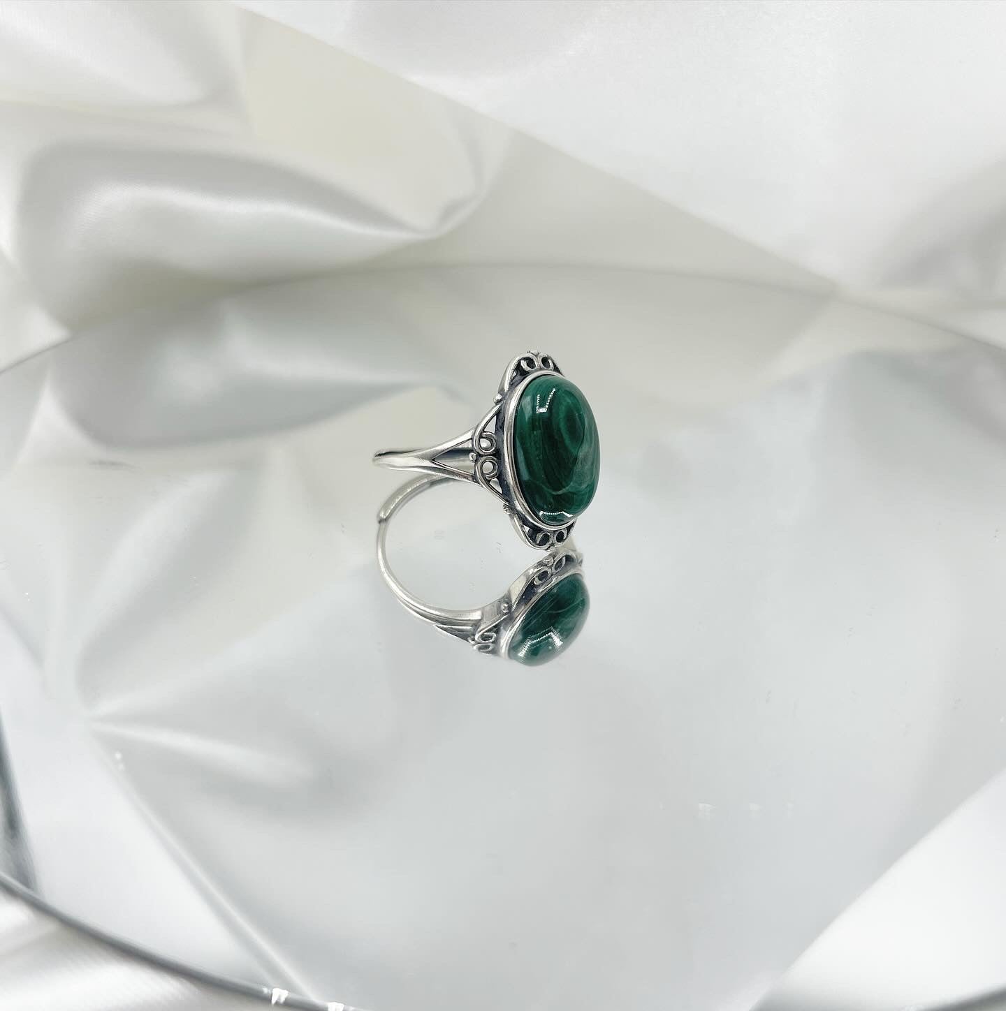 Anello Luce - Malachite e Argento 925