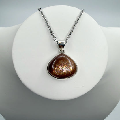 Ciondolo Pietra del Sole Dorata - Argento 925