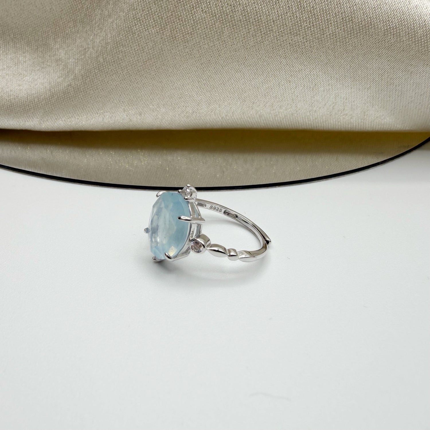 Anello Princess Acquamarina e Argento 925
