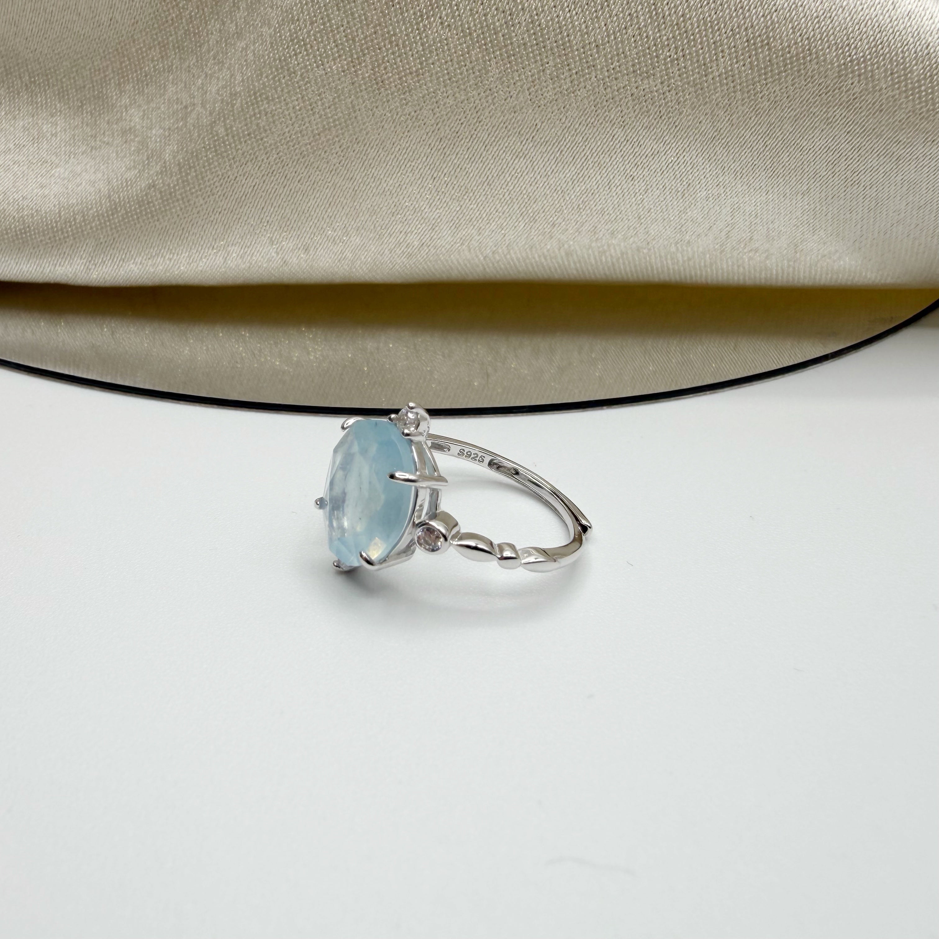 Anello Princess Acquamarina e Argento 925