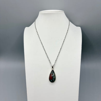 Ciondolo Cuprite e Argento 925 - Goccia