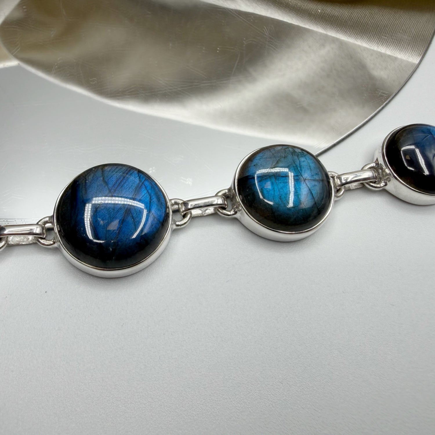Bracciale Labradorite e Argento 925 - tondo