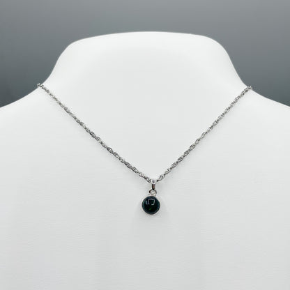 Ciondolo Opale Nero Chalama Tondo - Argento 925