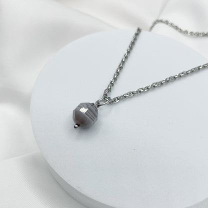 Collana Occhio di Shiva Sfaccettato - Acciaio inossidabile