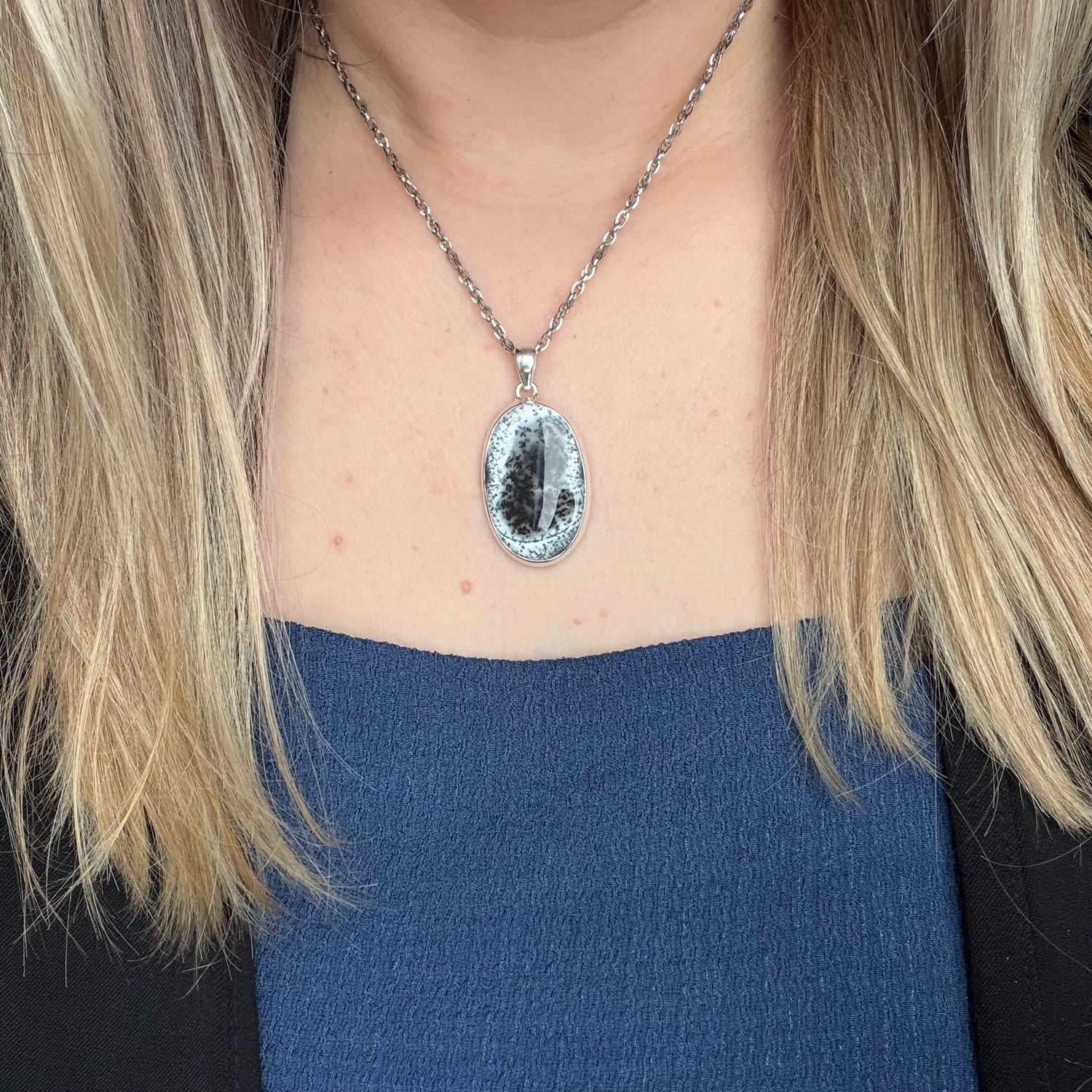 Ciondolo Opale Dendritico e Argento 925