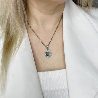 Ciondolo Smeraldo - Argento 925