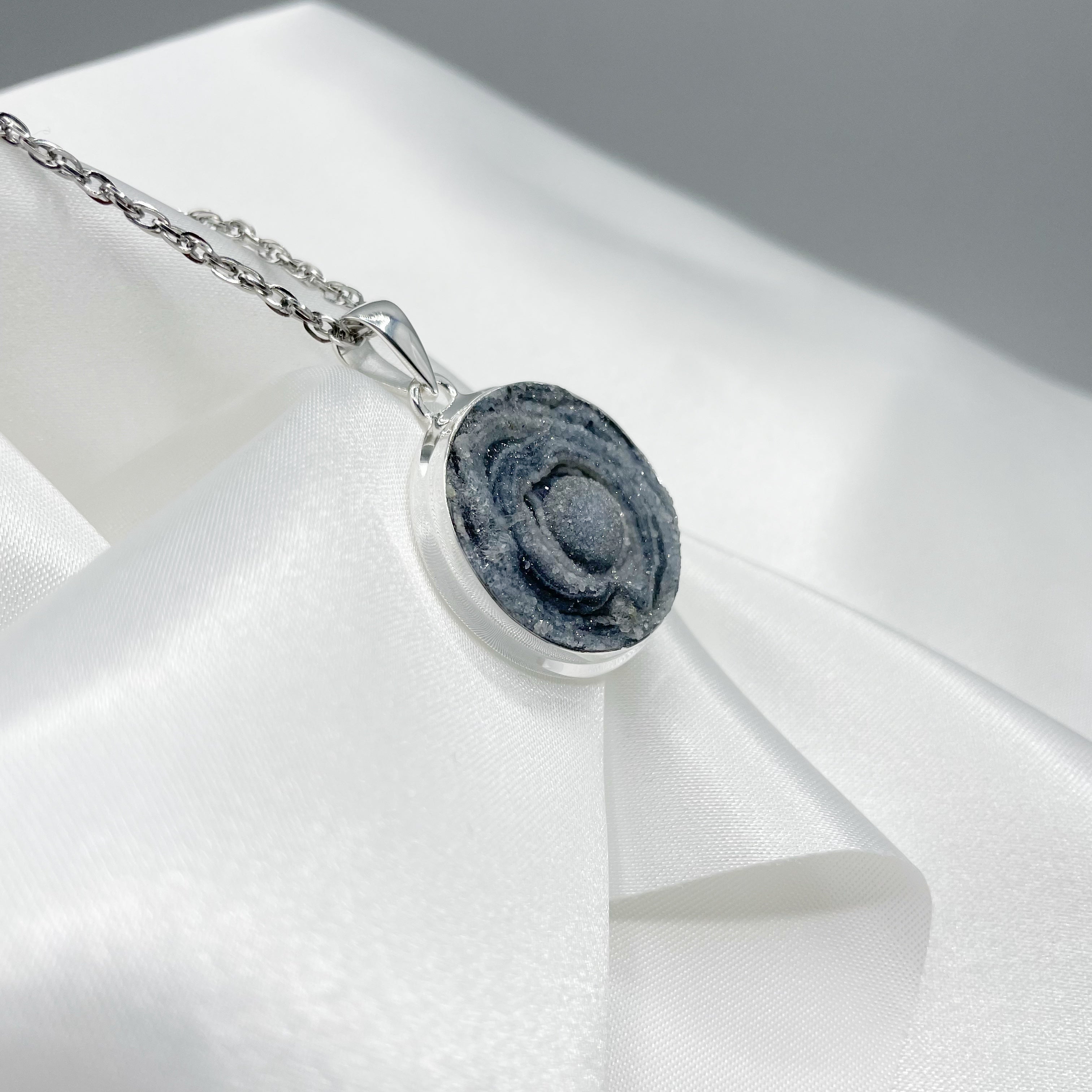Ciondolo Desert Druzy Tondo - Argento 925