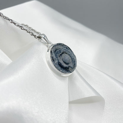 Ciondolo Desert Druzy Tondo - Argento 925