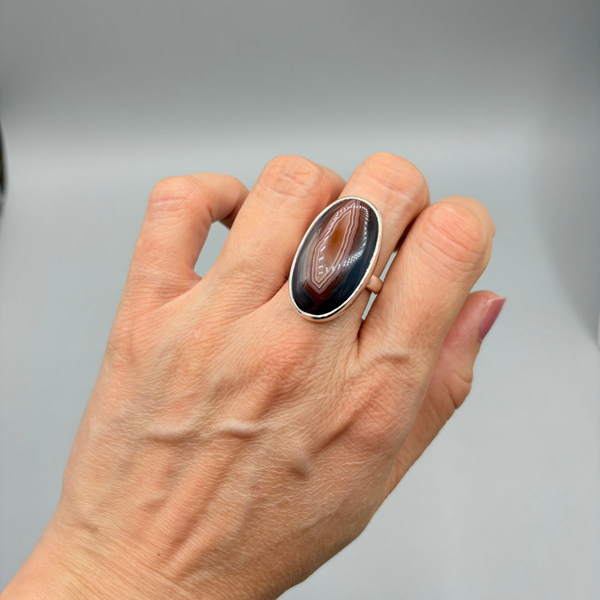 Anello Occhio di Shiva - Argento 925 - Ovale
