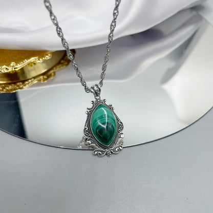 Ciondolo Malachite Vintage - Argento 925