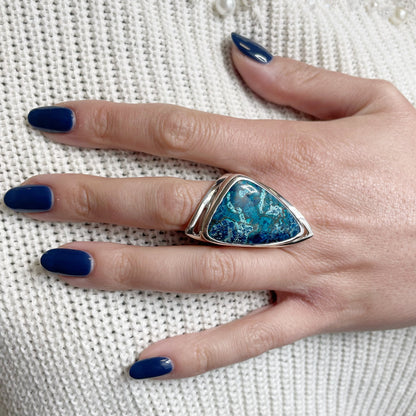 Anello Crisocolla e Argento 925
