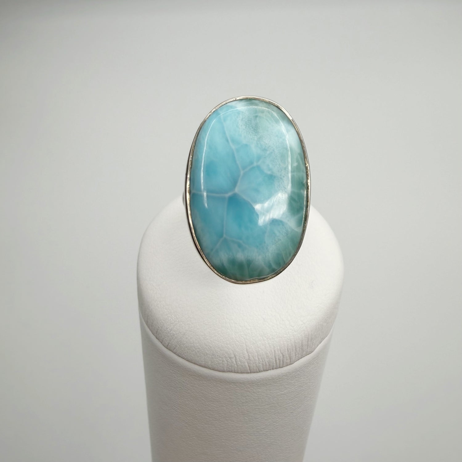 Anello Larimar Argento 925 - Ovale grande