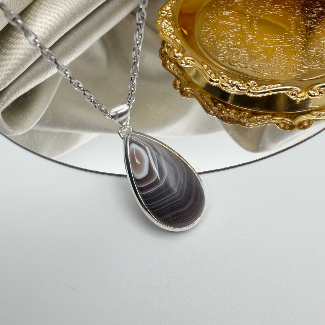 Ciondolo Occhio di Shiva - Argento 925 - A Goccia