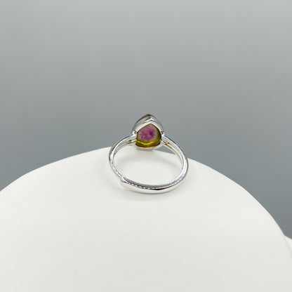 Anello Tormalina Watermelon - Argento 925