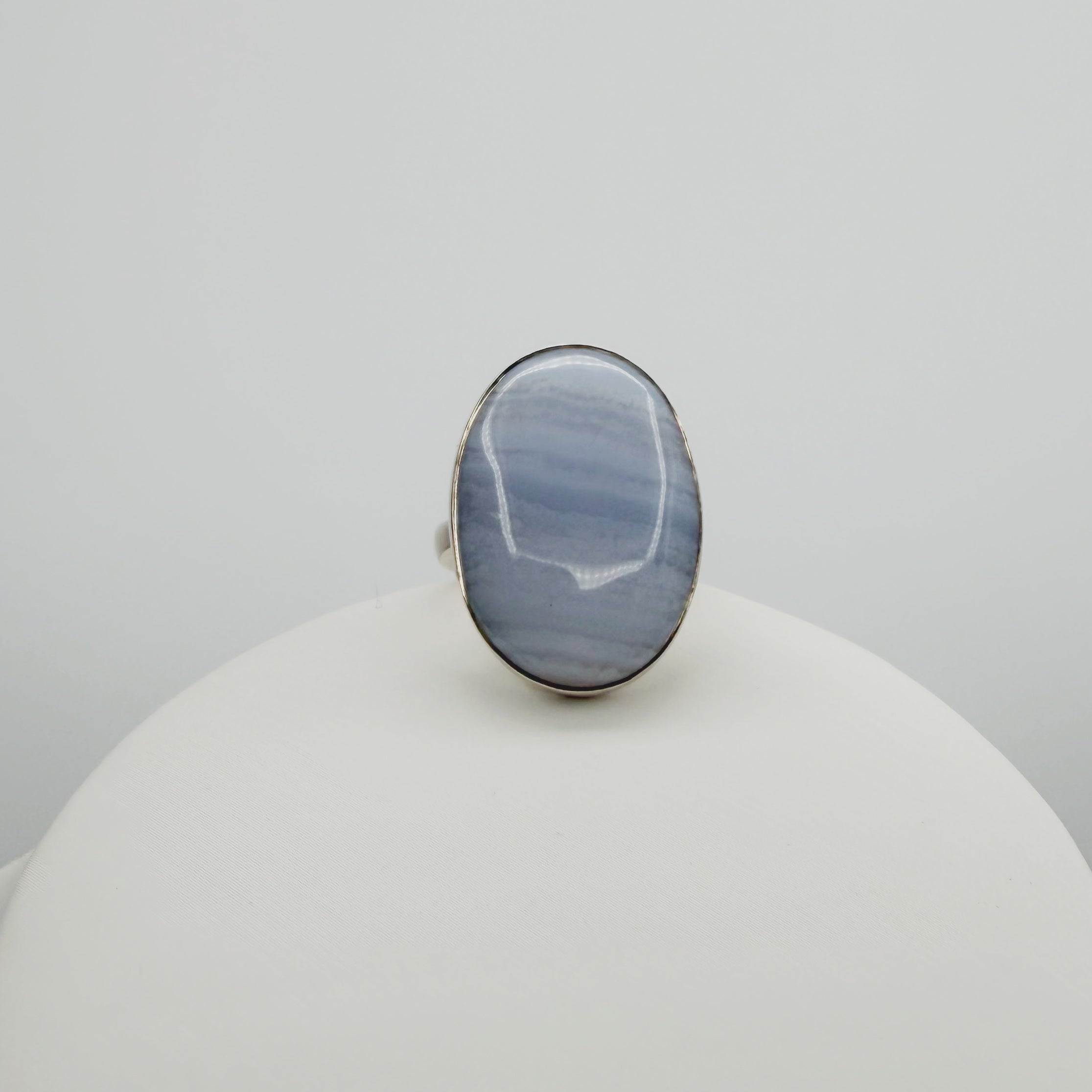 Anello Calcedonio e Argento 925