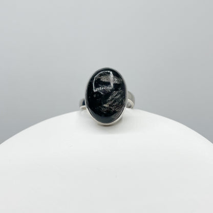 Anello Serafinite nera - Argento 925