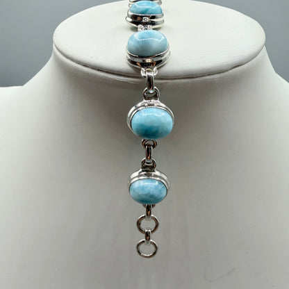 Bracciale Larimar e Argento 925 - Ovale
