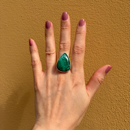 Anello Malachite Argento 925