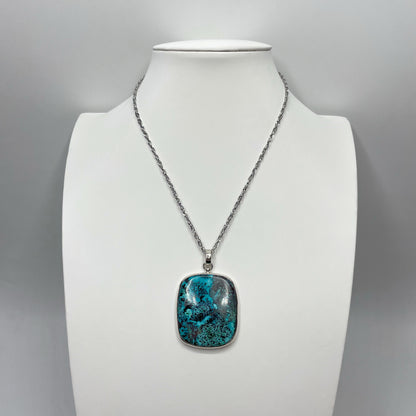 Ciondolo Crisocolla con Albero della Vita - Argento 925